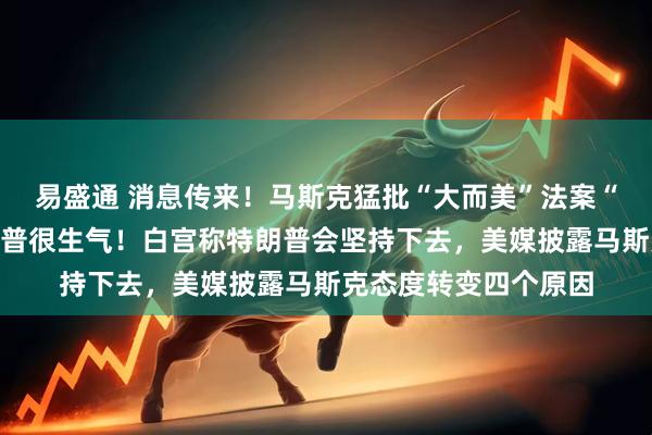 易盛通 消息传来！马斯克猛批“大而美”法案“令人作呕”后，特朗普很生气！白宫称特朗普会坚持下去，美媒披露马斯克态度转变四个原因
