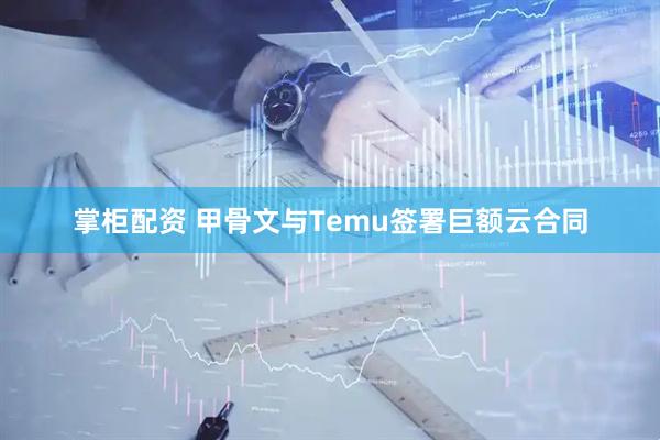 掌柜配资 甲骨文与Temu签署巨额云合同