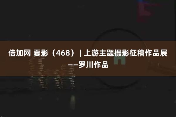 倍加网 夏影（468） | 上游主题摄影征稿作品展——罗川作品